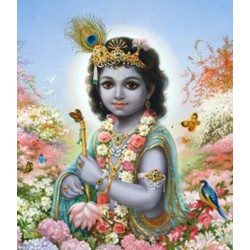 Krishna im Wald von Vrindavan