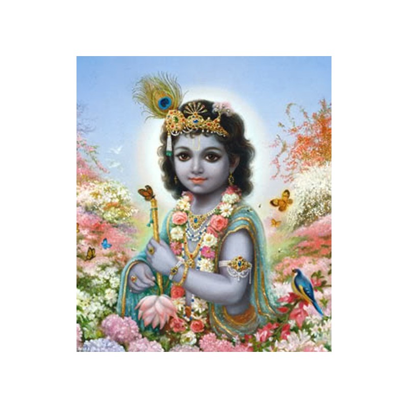 Krishna im Wald von Vrindavan