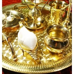 Arati Set - Puja-Teller MEssing Ø 35 cm Maxi NEU