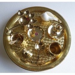 Arati Puja Set - Maxi Ø 35,5 cm Temple Size