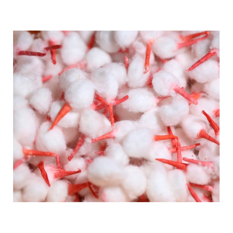 Dochte mit Kumkum 50 Stck. Jyot Batti (ज्योत बत्ती) for Diya (Kumkum Red)