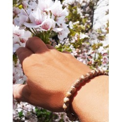 Tulsi - Set Armband und Ohrringe groß Natur