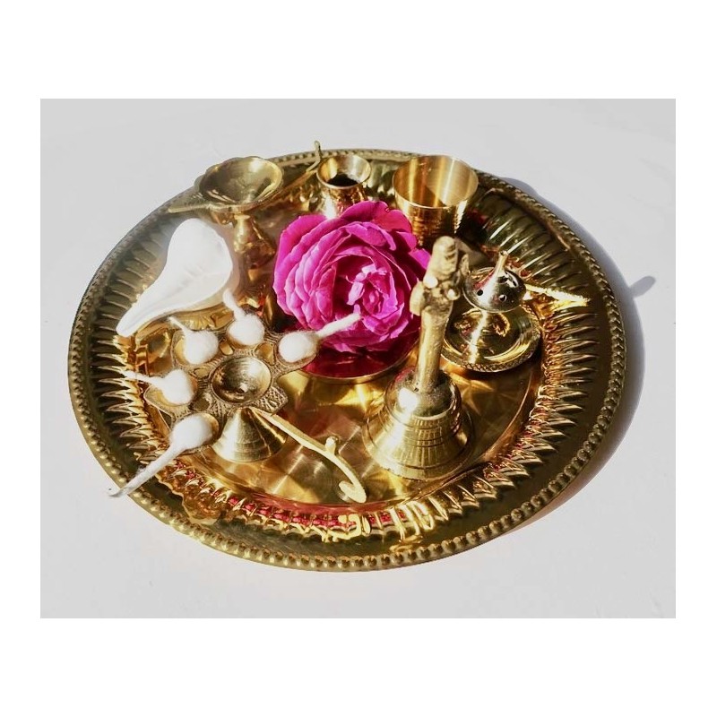 Arati Puja Set - (Messing) klein