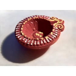 Diya Clay klein rotbraun Diwali Puja