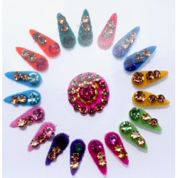 Bindi bunt oval und rund dezent