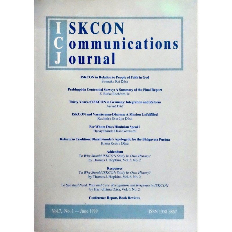 ISKCON Communications Journal 1999
