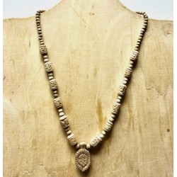 1fach Radha Nam mit Radha nam locket Anhänger Halsk. (Tulsi)