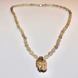 1fach Radha Nam Beads mit Radha Krishna Anhänger locket fein