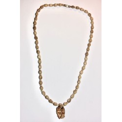 1fach Radha Nam Beads mit Radha Krishna Anhänger locket fein