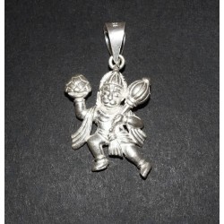 Hanuman mit Keule Anhänger aus Silber Pendant in Silver Chandi Lord Bajrang Bali Hanuman Ji