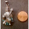 Hanuman bunt Anhänger aus Silber Pendant in Silver Chandi Lord Bajrang Bali Hanuman Ji