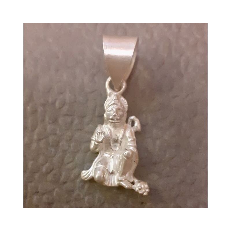 Hanuman Ki Jay Anhänger aus Silber Pendant in Silver Chandi Lord Bajrang Bali Hanuman Ji