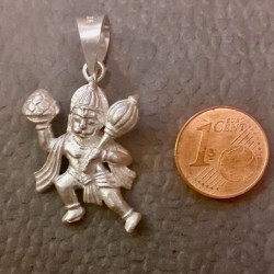 Hanuman mit Keule Anhänger aus Silber Pendant in Silver Chandi Lord Bajrang Bali Hanuman Ji