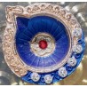 Diya Clay Blau klein Deko Gheelampe aus Ton Special handmade Diwali Puja