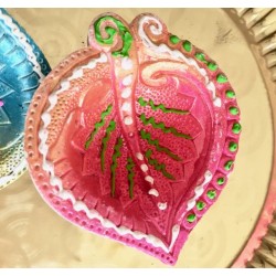 Diya Clay Rosa Deko Gheelampe aus Ton Special handmade Diwali Puja