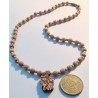 1fach Radha Nam Beads mit Radha Krishna Anhänger locket fein