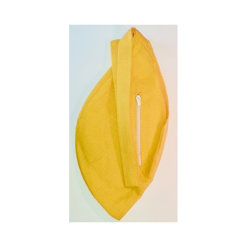Japa Mala Bead Bag Khadi Hellgelb