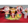 Jagannath, Baladeva and Subhadra Deities (8 cm hoch)