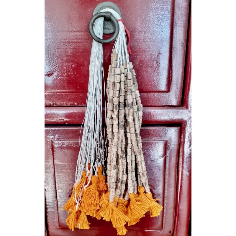 Zähl - Beads schmal Tulsi Counter beads ca.15cm mit Quaste Tassel